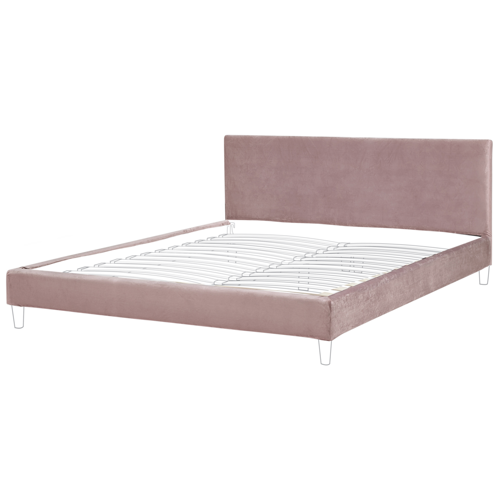 Copri Letto Velluto Rosa per Letto 180 x 200 cm Sfoderabile Lavabile