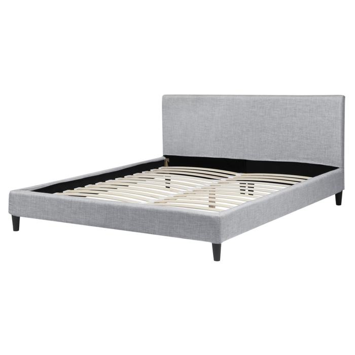 Copri Letto Tessuto Grigio Chiaro per Letto 160 x 200 cm Sfoderabile Lavabile