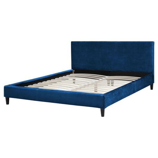Copri Letto Velluto Blu per Letto 160 x 200 cm Sfoderabile Lavabile