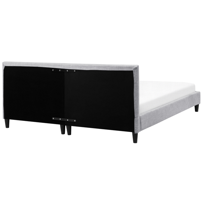 Copri Letto Tessuto Grigio Chiaro per Letto 180 x 200 cm Sfoderabile Lavabile