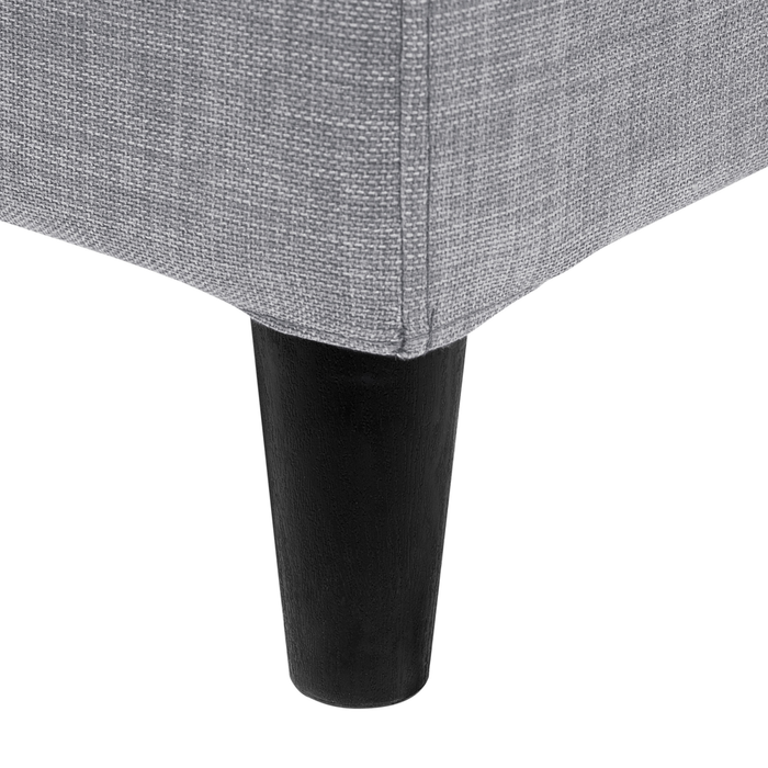 Copri Letto Tessuto Grigio Chiaro per Letto 180 x 200 cm Sfoderabile Lavabile