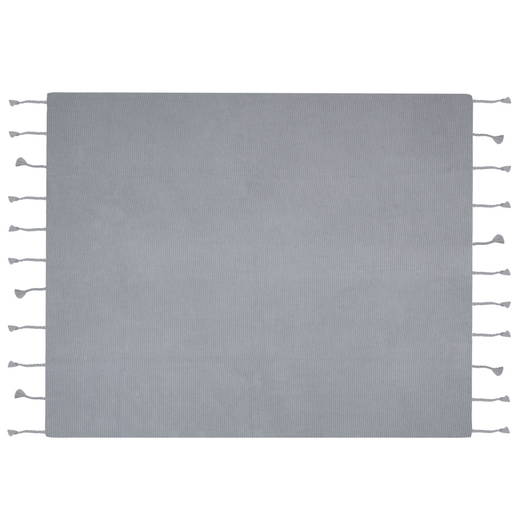 Coperta plaid in cotone grigio 125 x 150 cm Copriletto stile Boho