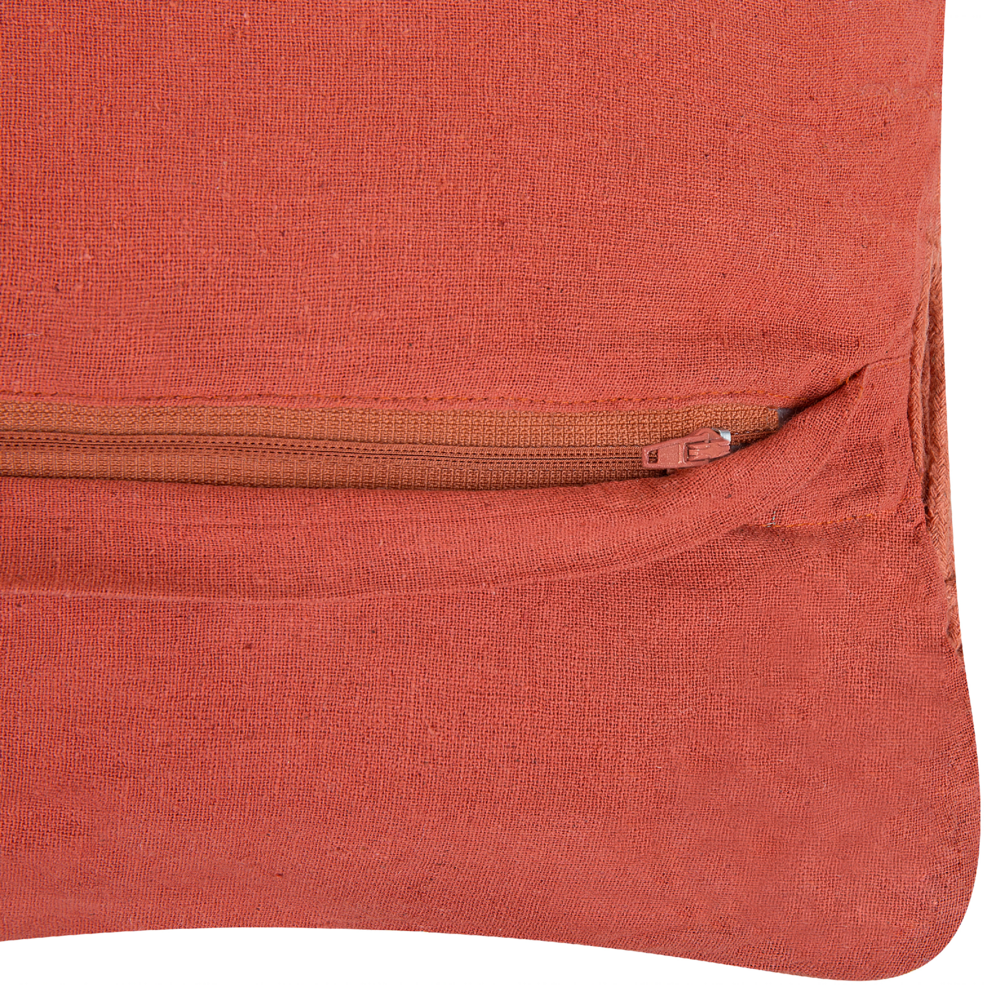 Cuscino Decorativo Arancio Cotone Macramè 45 x 45 cm Corda Boho Retro Decor Accessori