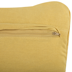 Cuscino Decorativo Giallo Cotone Macramè 30 x 50 cm Corda Boho Retro Decor Accessori