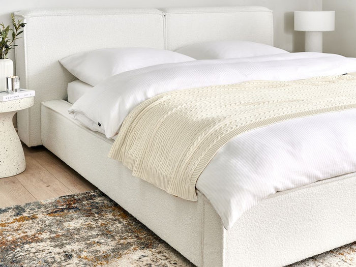 Coperta in Cotone color Beige Copriletto Stile Boho 110 x 180 cm camera da letto salotto