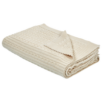 Coperta in Cotone color Beige Copriletto Stile Boho 110 x 180 cm camera da letto salotto