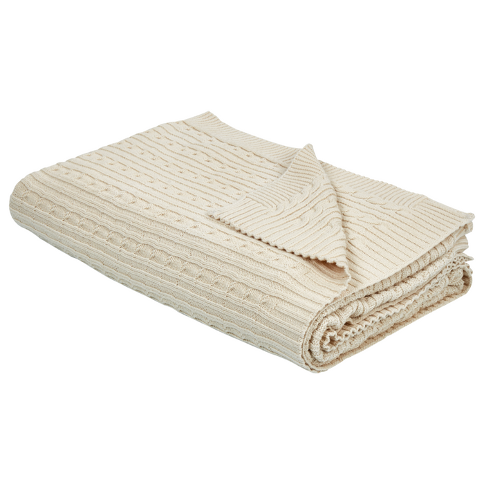 Coperta in Cotone color Beige Copriletto Stile Boho 110 x 180 cm camera da letto salotto