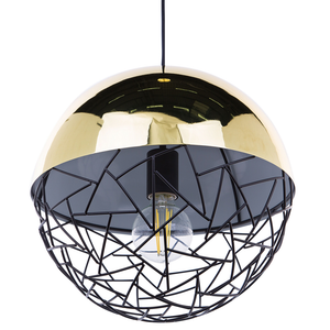 Lampada a Sospensione Globo 1 Luce Lampada dorato Quadro Moderno