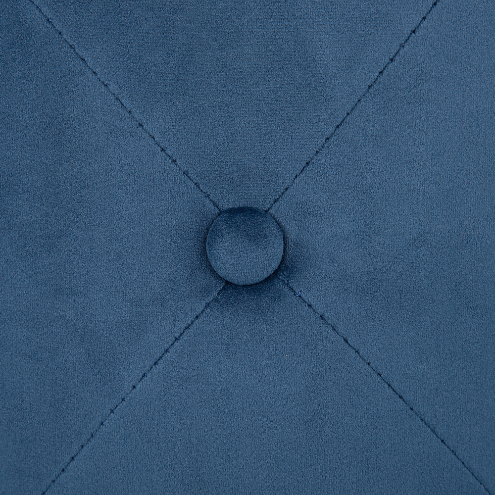 Pouf ottomana rotondo trapuntato blu navy Pouf trapuntato Chesterfield