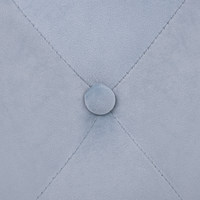 Pouf ottomana rotondo trapuntato grigio chiaro Pouf trapuntato Chesterfield