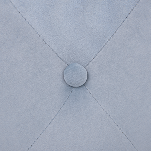 Pouf ottomana rotondo trapuntato grigio chiaro Pouf trapuntato Chesterfield