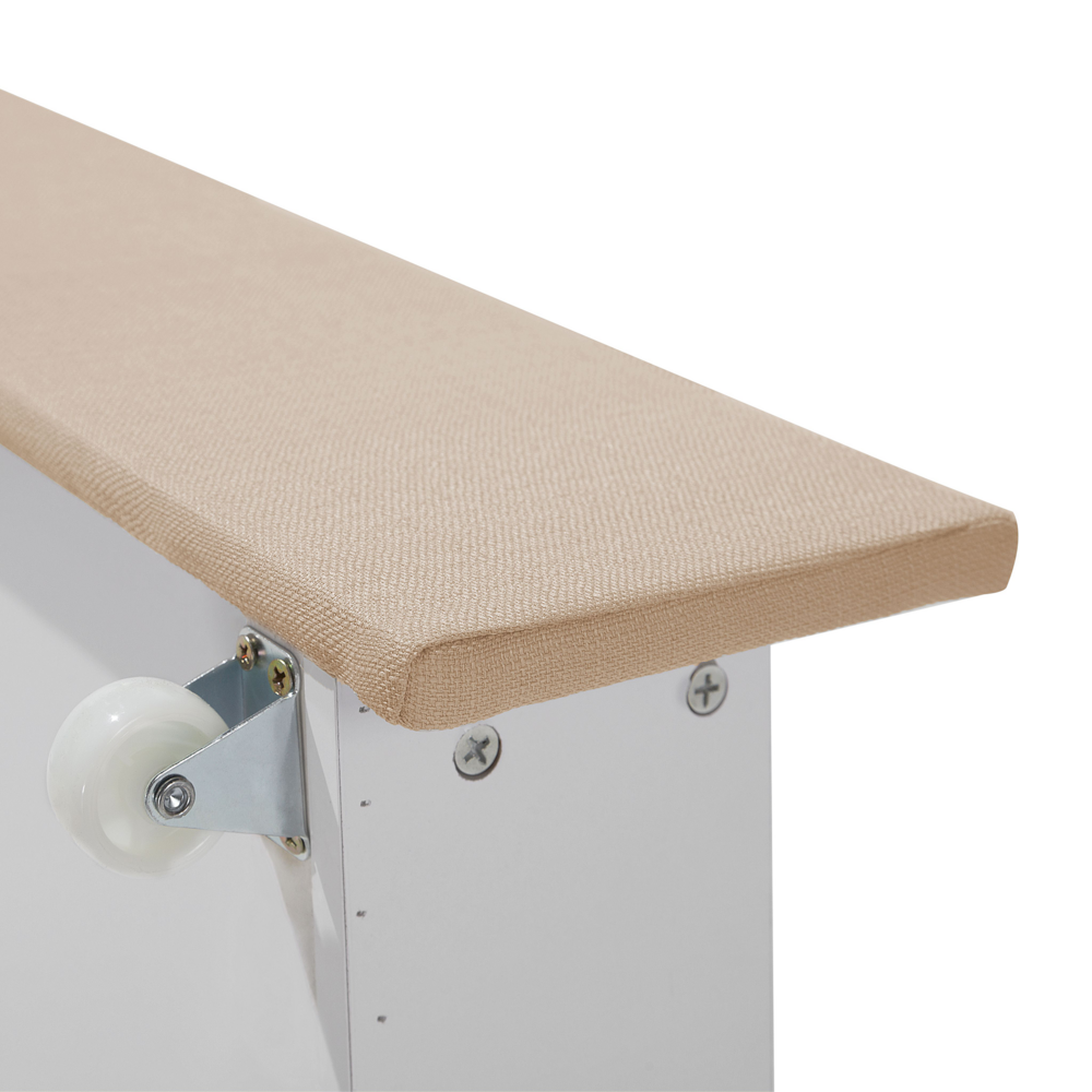 Struttura del letto Cassetto imbottito in poliestere beige 180 x 200 cm Design tradizionale