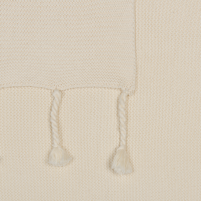 Coperta Morbida Beige in Cotone Camera da Letto Elegante 125 x 150 cm Copriletto stile Boho