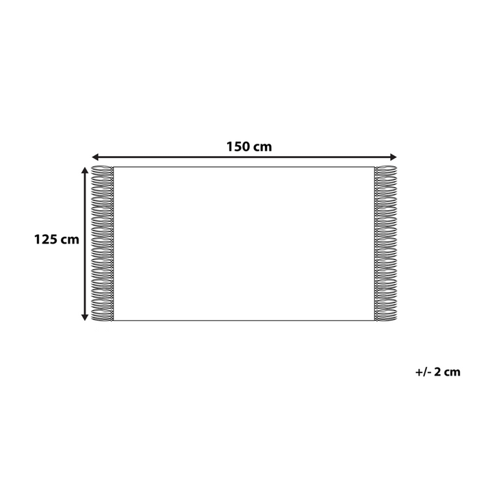 Coperta Morbida Beige in Cotone Camera da Letto Elegante 125 x 150 cm Copriletto stile Boho