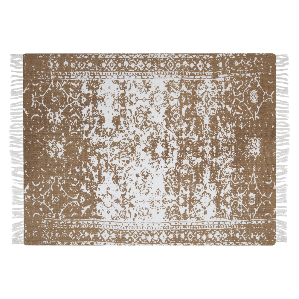 Coperta plaid Beige Marrone Cotone 130 x 165 cm Copriletto stile Boho