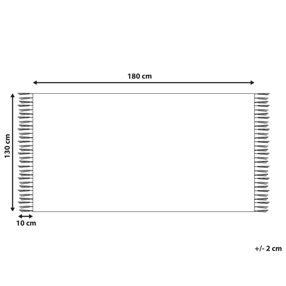 Coperta plaid Beige Marrone Cotone 130 x 165 cm Copriletto stile Boho