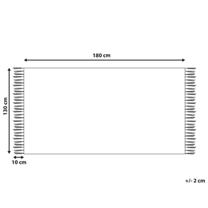 Coperta plaid Beige Marrone Cotone 130 x 165 cm Copriletto stile Boho
