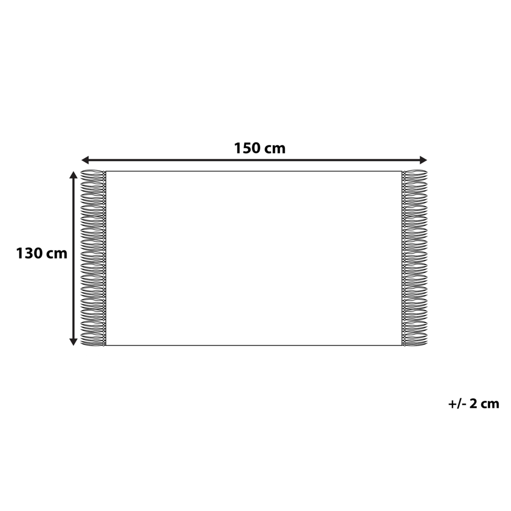 Coperta plaid Grigio Chiaro 130 x 150 cm Copriletto stile Boho