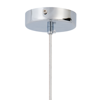 Lampadario in Vetro Argento lucido con Paralume Sferico Effetto 3D