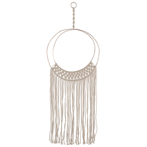 Appeso a parete Macramè Crema Naturale Beige Art in stile Boho