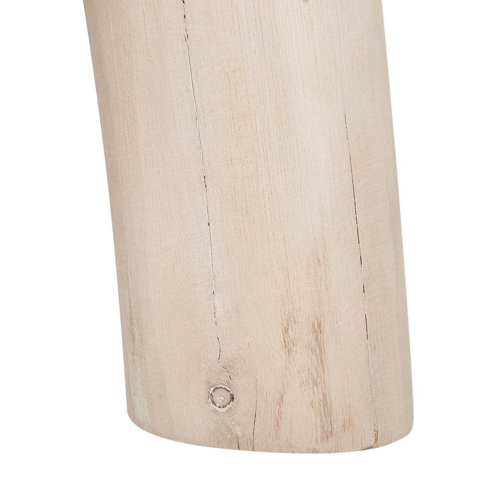 Poggiapiedi beige con cotone decorativo Nero lavorato a maglia gambe in legno nappe decorative Boho Design