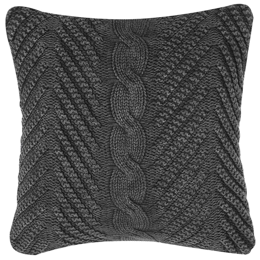 Cuscino decorativo grigio lavorato a maglia 45 x 45 cm uncinetto Boho Retro Decor accessori