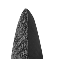 Cuscino decorativo grigio lavorato a maglia 45 x 45 cm uncinetto Boho Retro Decor accessori