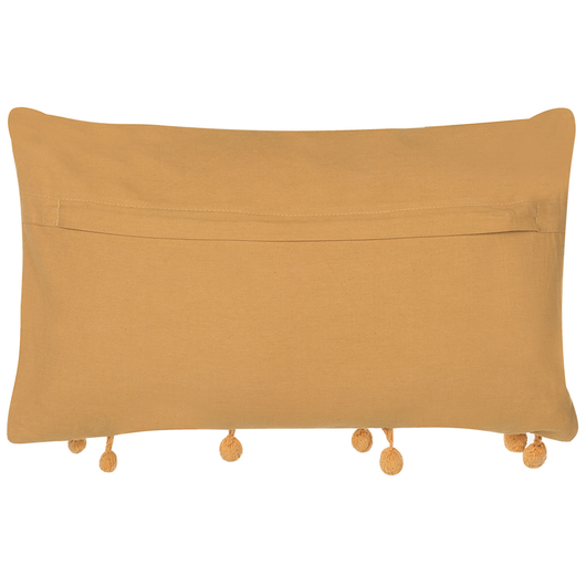 Cuscino decorativo giallo con nappe 30 x 50 cm Accessori decorativi retrò Boho a righe