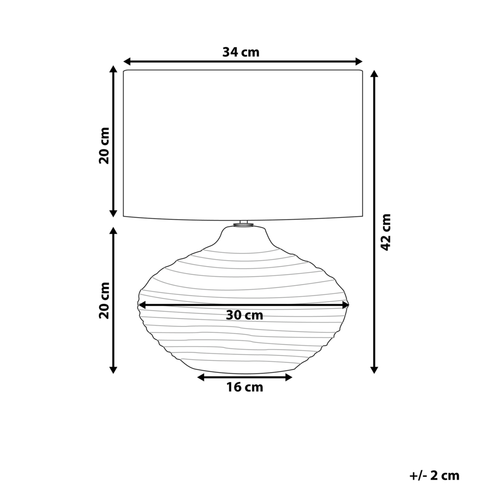 Lampada da tavolo Lampada da comodino con paralume in tamburo di seta marrone con base in ceramica