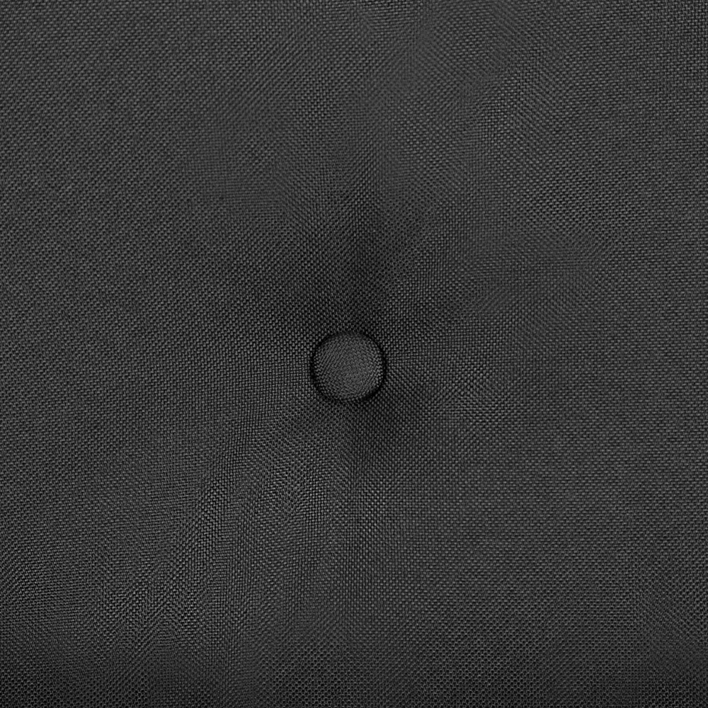 Divano in tessuto Rivestimento in tessuto Nero a 2 posti capitonné con due sostegni