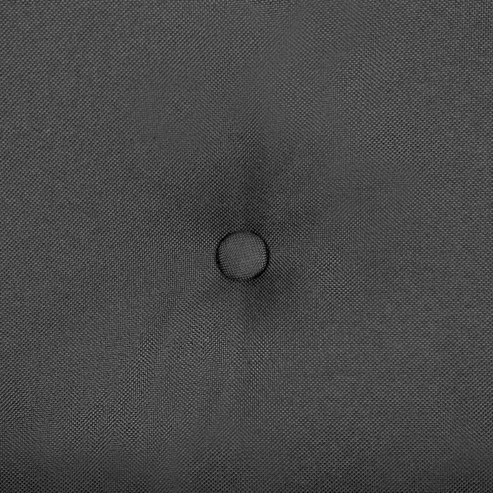 Divano in tessuto Rivestimento in tessuto grigio scuro a 2 posti capitonné con due sostegni