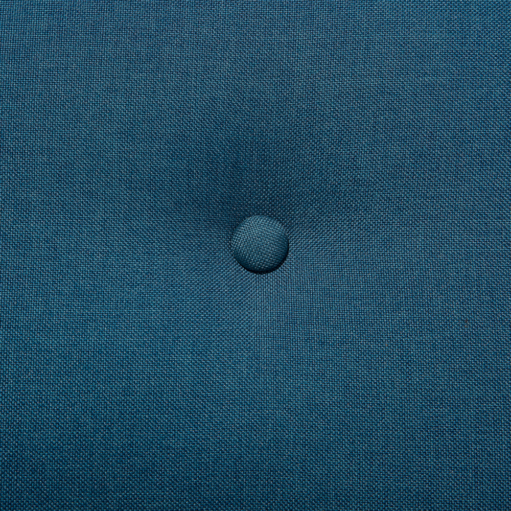 Divano in tessuto Rivestimento in tessuto blu a 2 posti capitonné con due sostegni