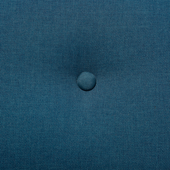 Divano in tessuto Rivestimento in tessuto blu a 2 posti capitonné con due sostegni