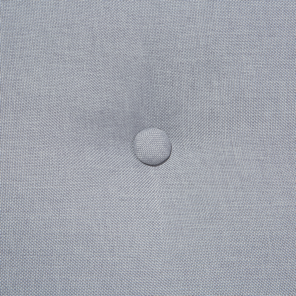 Divano in tessuto Rivestimento in tessuto grigio a 2 posti con bottoni capitonné con due sostegni