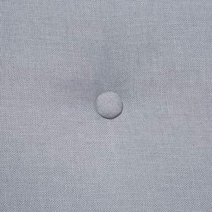 Divano in tessuto Rivestimento in tessuto grigio a 2 posti con bottoni capitonné con due sostegni