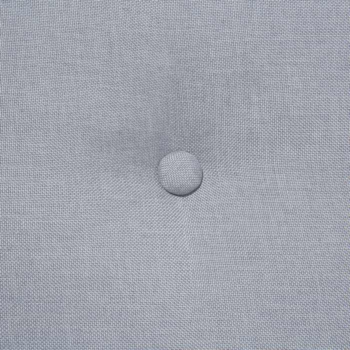 Divano in tessuto Rivestimento in tessuto grigio a 2 posti con bottoni capitonné con due sostegni