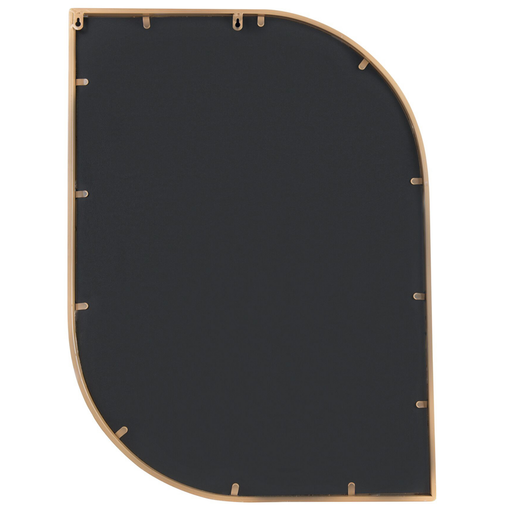 Specchio da parete con cornice in metallo dorato 65 x 90 cm da appendere alla parete