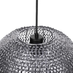 Lampada a Sospensione in Metallo Argento a forma di globo