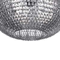 Lampada a Sospensione in Metallo Argento a forma di globo