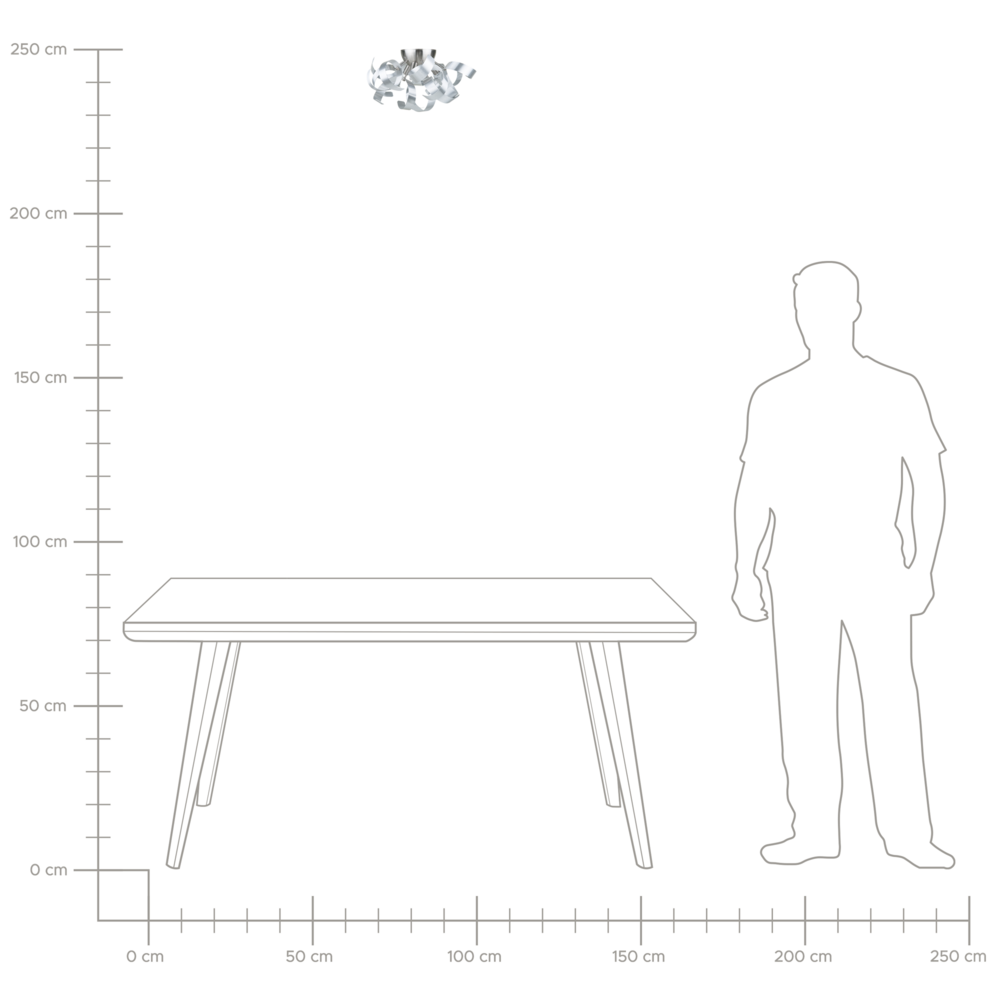 Lampada da Parete di colore Argento Metallo Alluminio Nastri stile Industriale Moderno