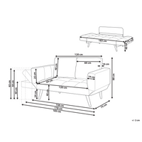 Divano Letto Bianco Divanetto Braccioli Regolabili Minimalista