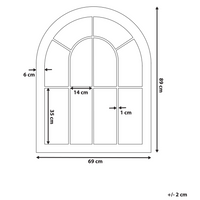 Specchio da parete Cornice in metallo beige 69 x 88 cm Dipinto tradizionale