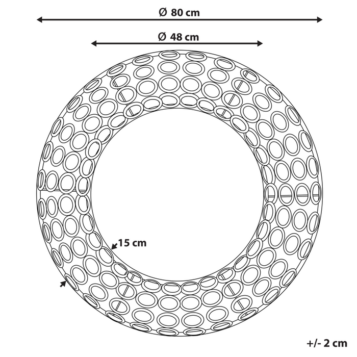 Specchio da parete ovale dorato ø 80 cm arte da parete Decor Soggiorno in stile eclettico