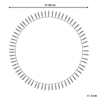 Tappeto tappetino Panna Blu Navy Cotone Nappe Rotonde Soggiorno ø 120 cm