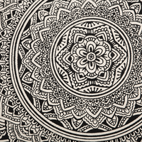 Tappeto da Zona Nero Cotone Tondo Orientale Soggiorno ø 120 cm