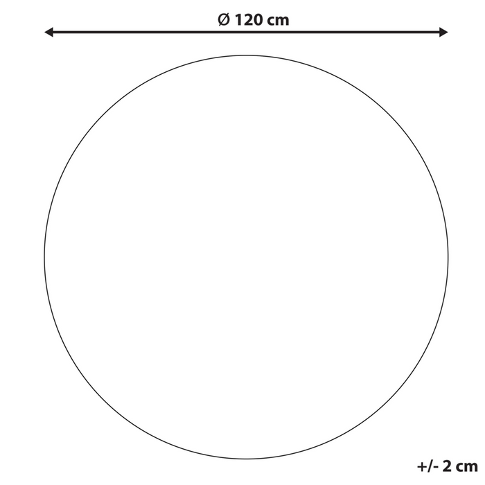 Tappeto da Zona Nero Cotone Tondo Orientale Soggiorno ø 120 cm