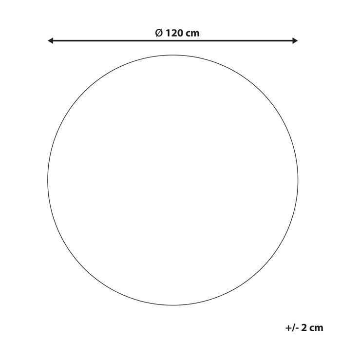 Tappeto tappetino Iuta Beige Rotondo Soggiorno di Campagna ø 120 cm