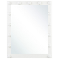 Specchio da toeletta da parete con LED bianco 50 x 60 cm rettangolare illuminato lampadine Hollywood Toeletta