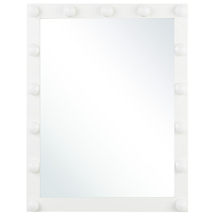 Specchio da toeletta da parete con LED bianco 50 x 60 cm rettangolare illuminato lampadine Hollywood Toeletta