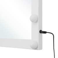 Specchio da toeletta da parete con LED bianco 50 x 60 cm rettangolare illuminato lampadine Hollywood Toeletta